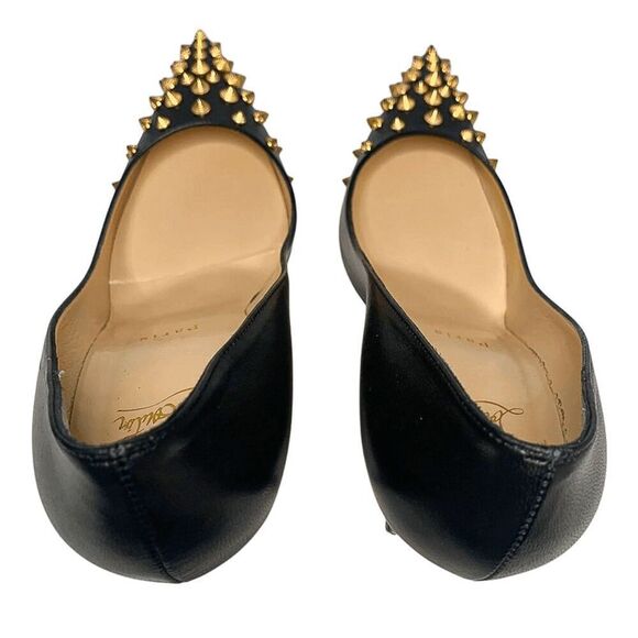 Christian Louboutin Spikyshell 100 Nappa Shiny Pumps EU 40 US 10 Studded Heels - Picture 9 of 13